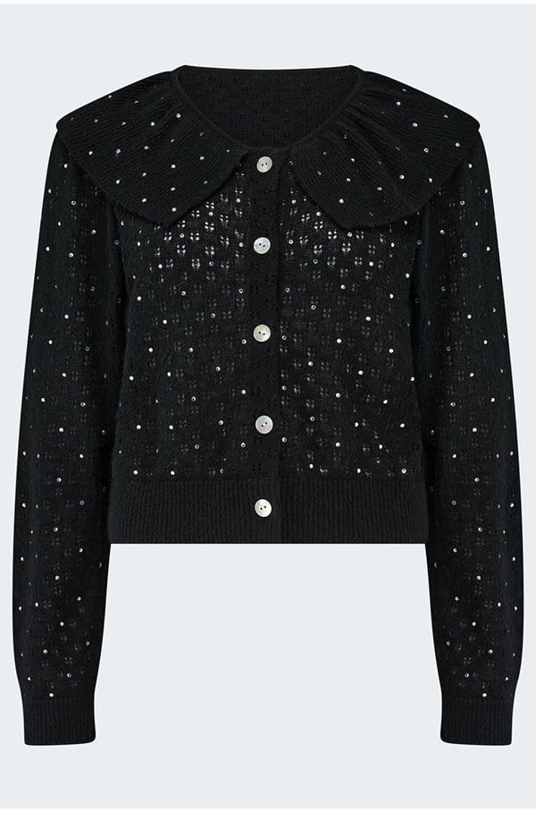 jelena cardigan black embellished 