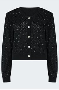 jelena cardigan black embellished 