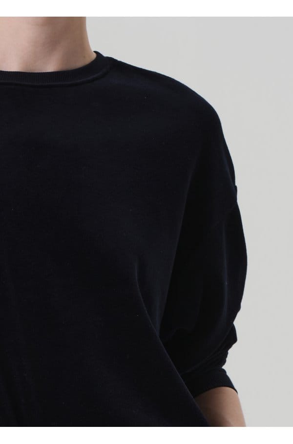 vintage velour crew neck in notte