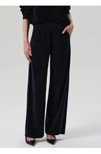 brynn velour drawstring pant in notte