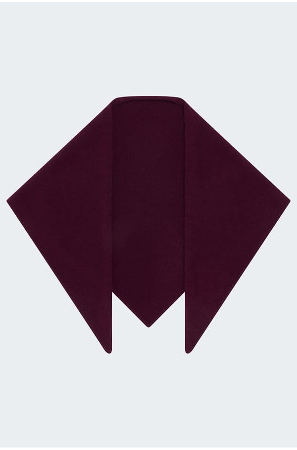 triangle scarf in burgundy 