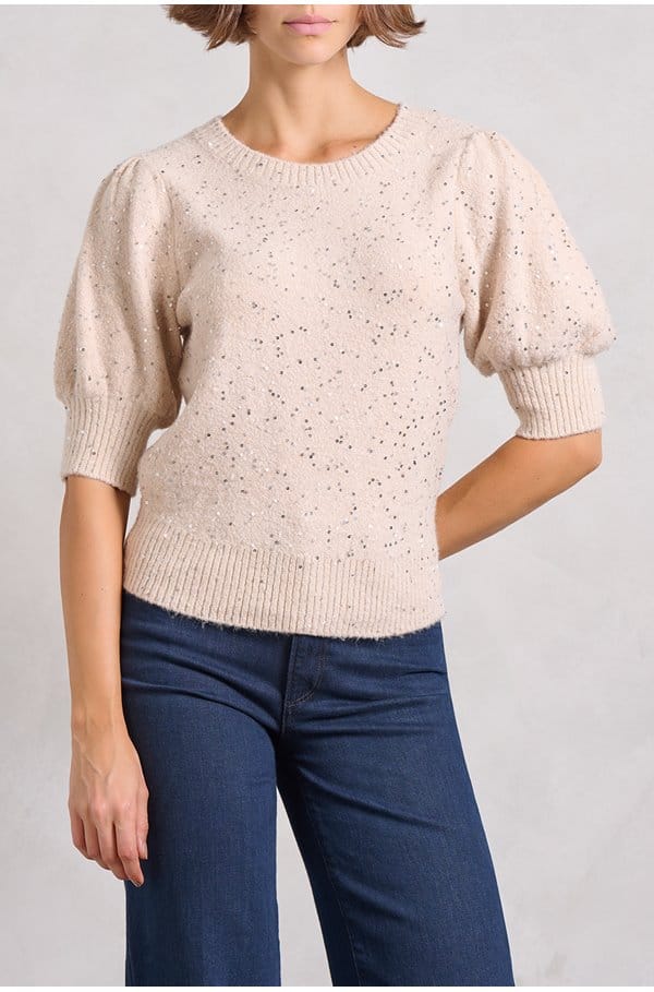 gladiolus sweater in soft pink