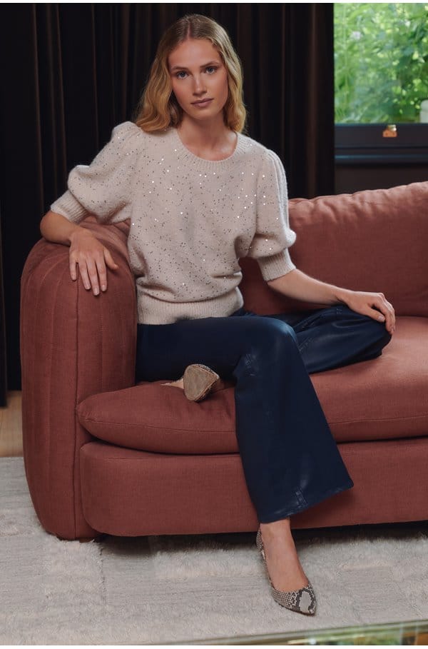 gladiolus sweater in soft pink