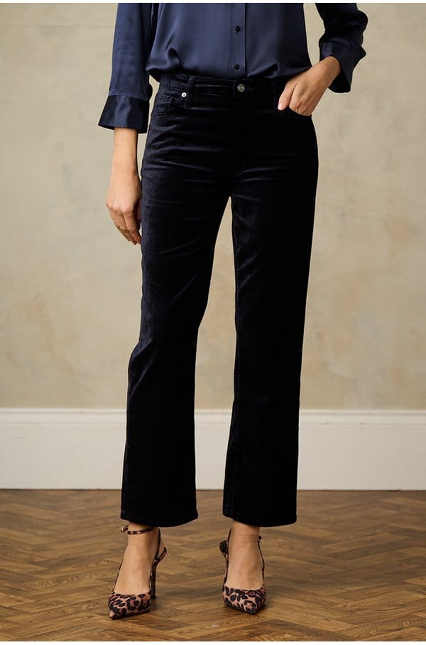 le sleek straight in navy velvet