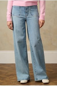 le slim palazzo with modernist pockets in diverge