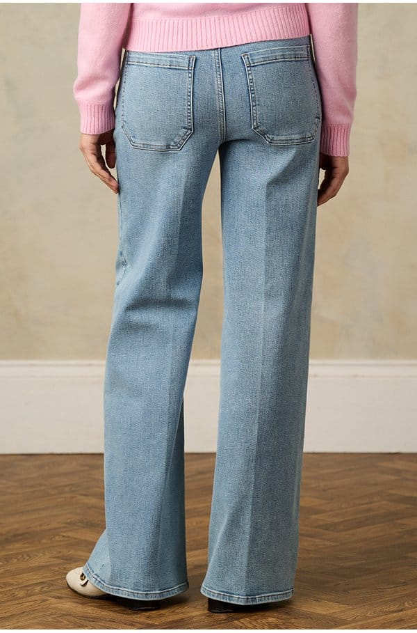 le slim palazzo with modernist pockets in diverge