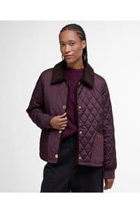 marla quilted jacket in black cherry