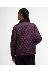 marla quilted jacket in black cherry