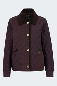 marla quilted jacket in black cherry