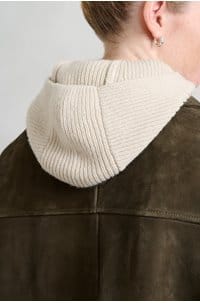 sud balaclava in ecru chine