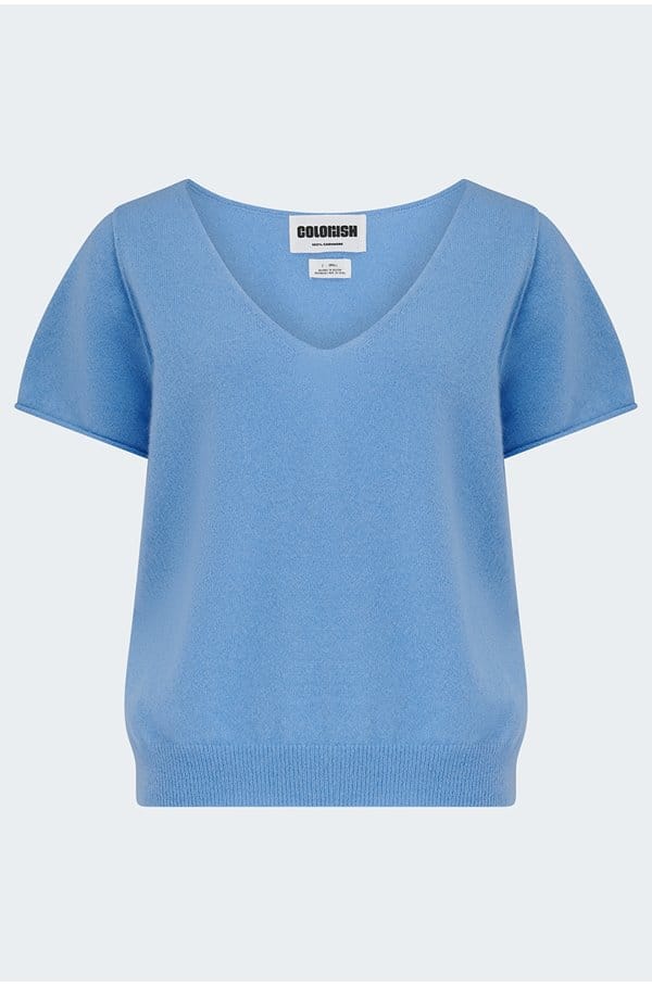 biarritz knitted tee in blue