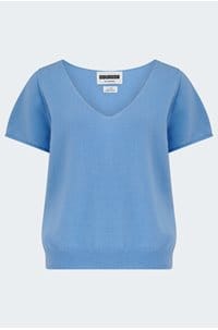 biarritz knitted tee in blue