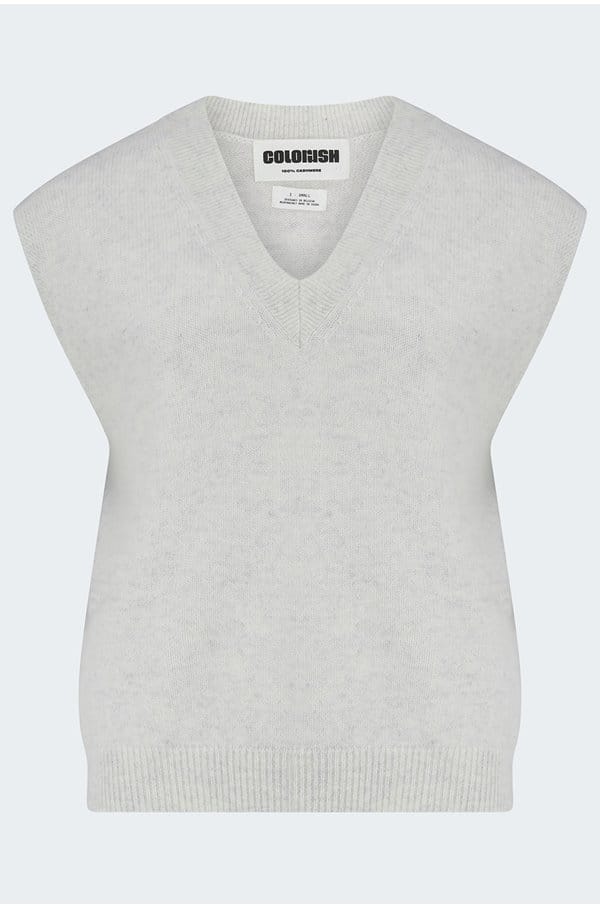 nikko chunky v neck in pebble