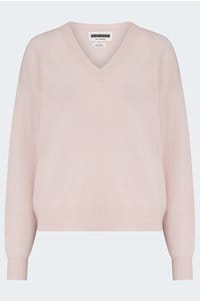 malibu v neck jumper in rosewater