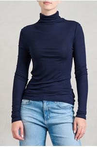 chels turtleneck top in deep trenches