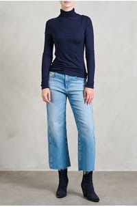 chels turtleneck top in deep trenches