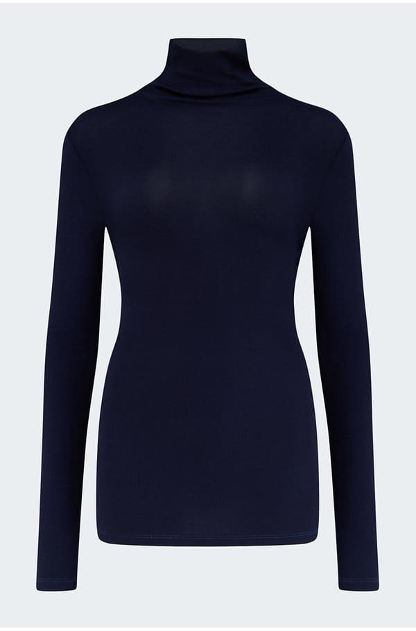 chels turtleneck top in deep trenches