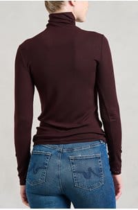 chels turtleneck top in coffee bean