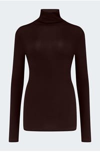 chels turtleneck top in coffee bean