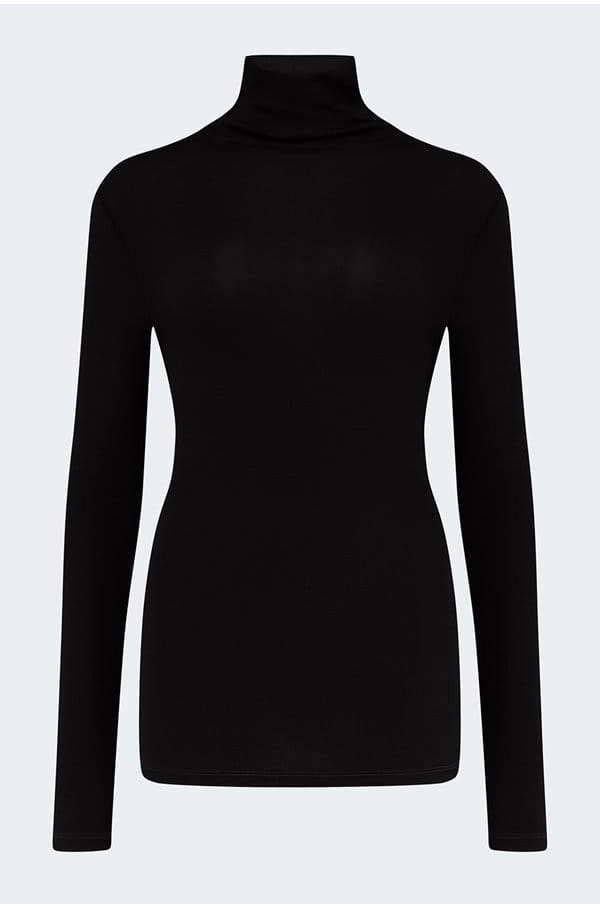 chels turtleneck in super black