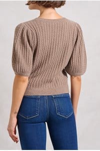 lucerne top in heather brown