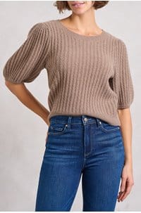 lucerne top in heather brown