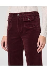 leenah ankle jean in dark oxblood cord
