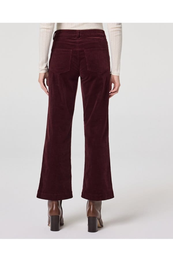 leenah ankle jean in dark oxblood cord
