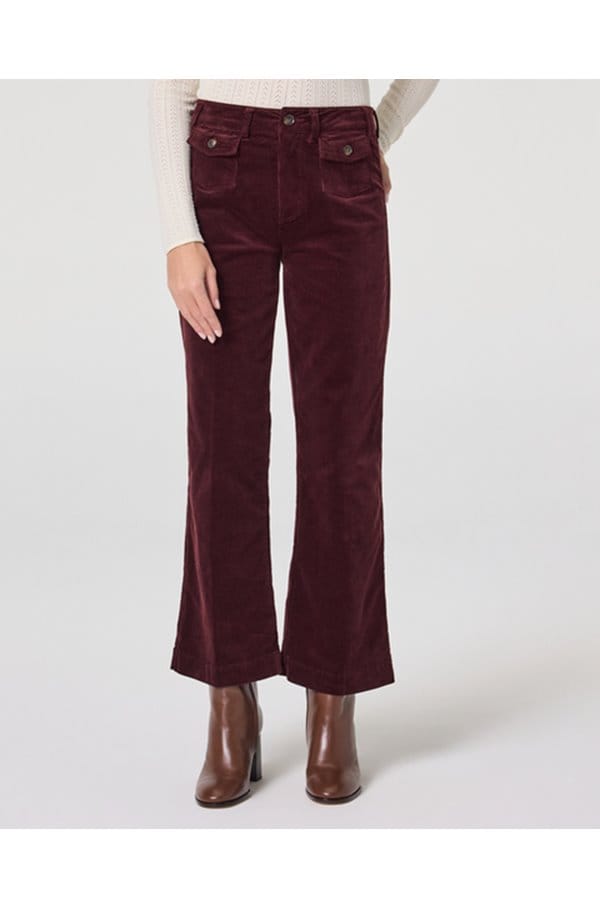 leenah ankle jean in dark oxblood cord