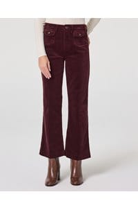 leenah ankle jean in dark oxblood cord