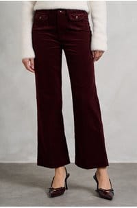 leenah ankle jean in dark oxblood cord