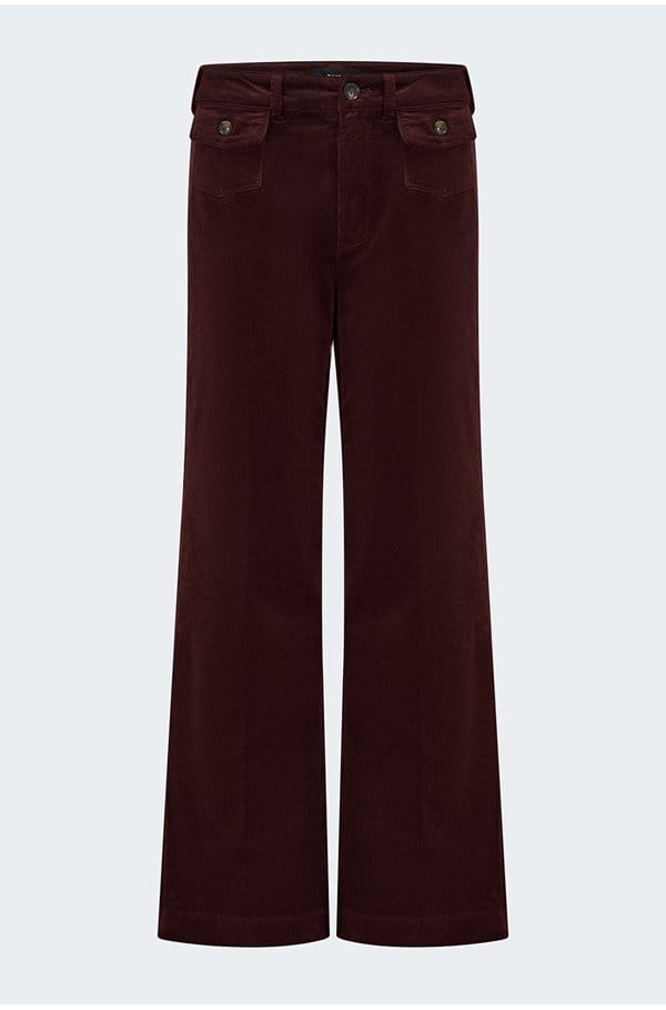 leenah ankle jean in dark oxblood cord