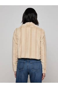 davy faux fur coat in latte