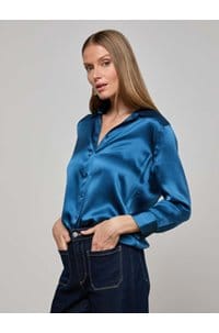 dani blouse in stone blue