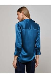 dani blouse in stone blue