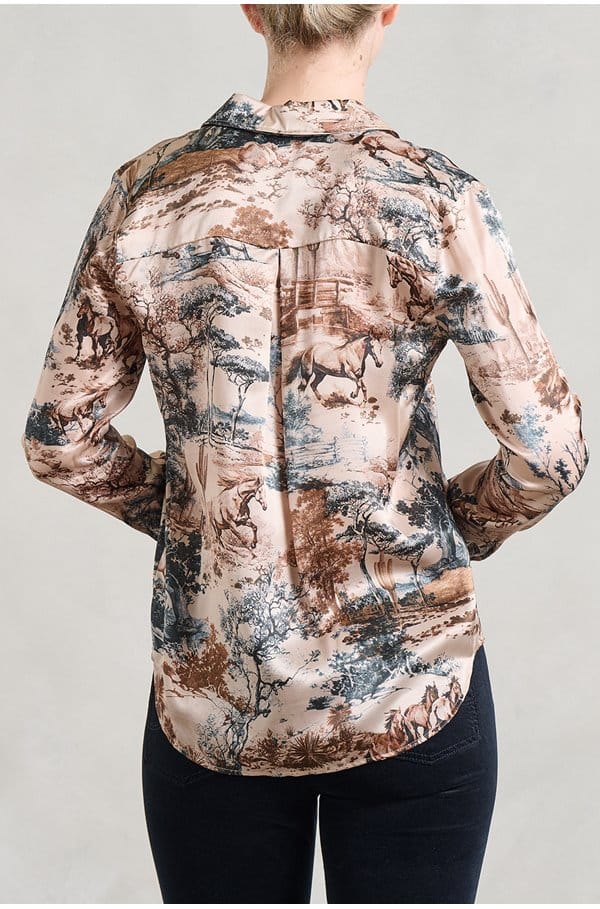 tyler blouse in tan western