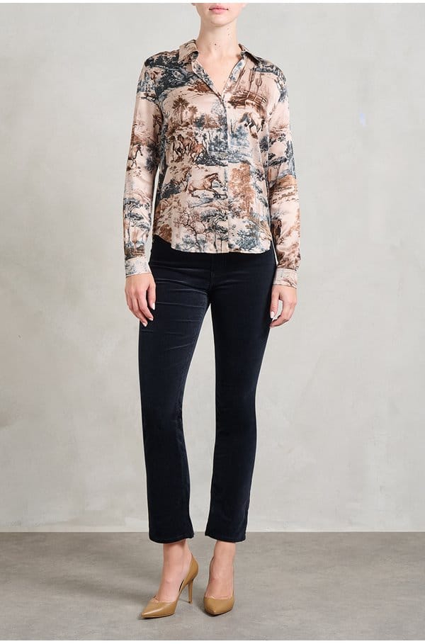 tyler blouse in tan western