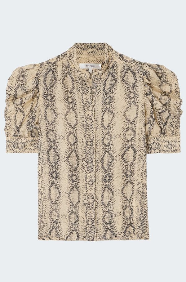 the snake gillian top in camel multi 