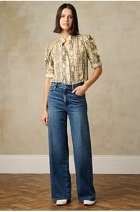 the snake gillian top in camel multi 