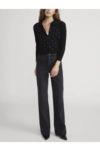 the rhinestone cardi in black