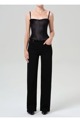 Annina High Rise Wide Leg in Starless