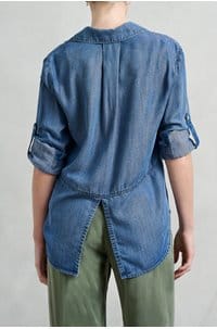 split back button down shirt in skyline spray