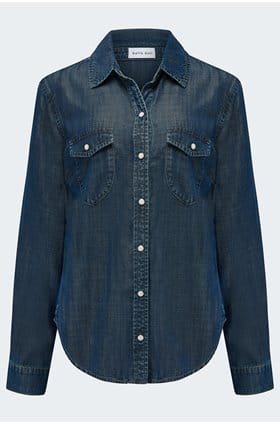Western Shirt in Twilight Rinse Wash