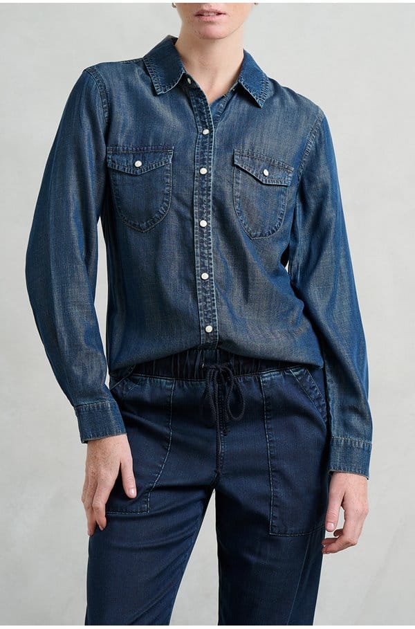 western shirt in twilight rinse wash