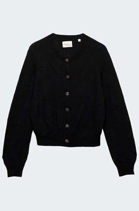 Petra Crystal Cardigan In Black