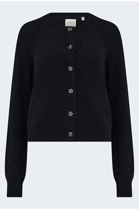 Petra Crystal Cardigan In Black