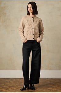 coralee cardigan in sand 