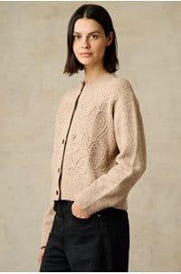 coralee cardigan in sand 