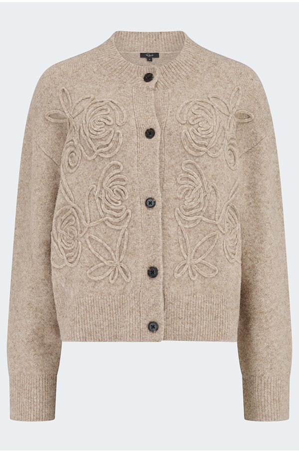 coralee cardigan in sand 