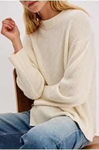miranda crew neck sweater in ivory